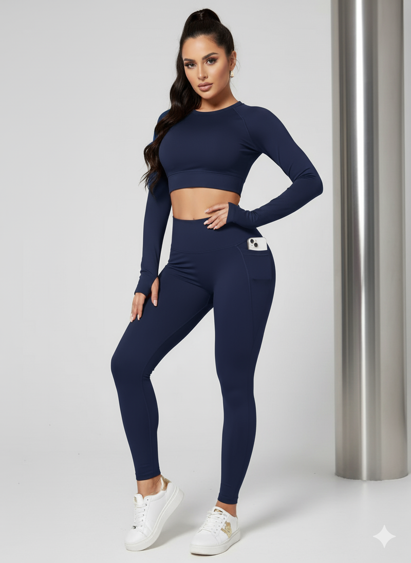 Legging Feminina Cintura Alta com Bolsos