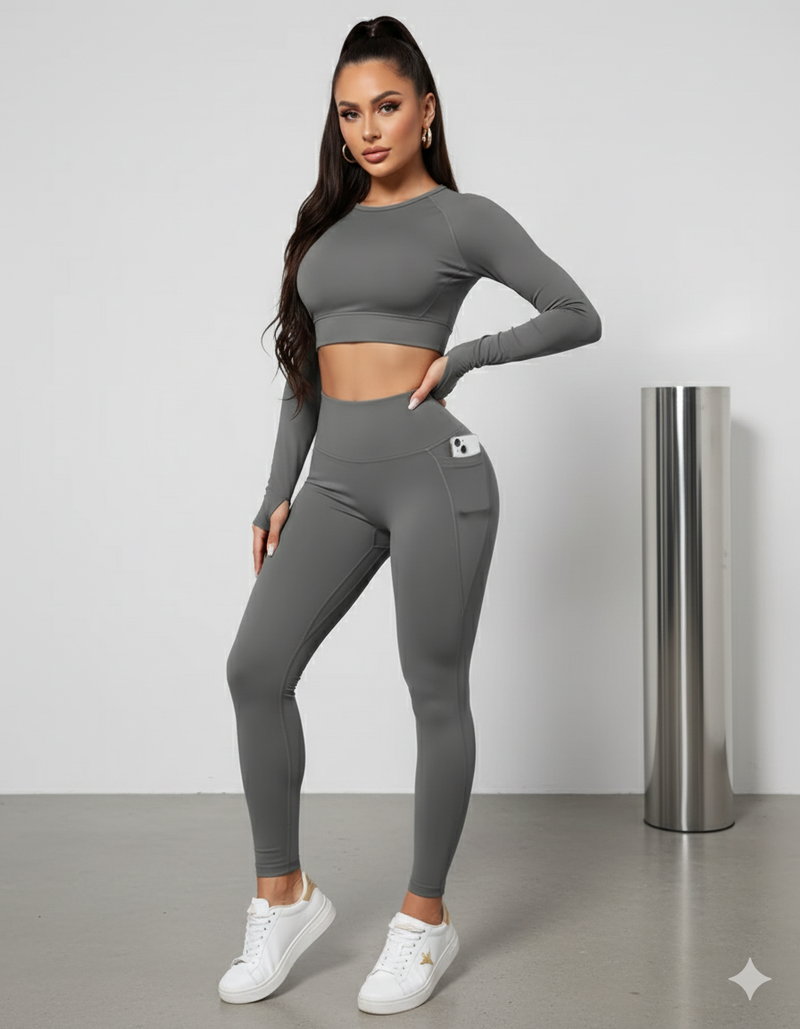 Legging Feminina Cintura Alta com Bolsos