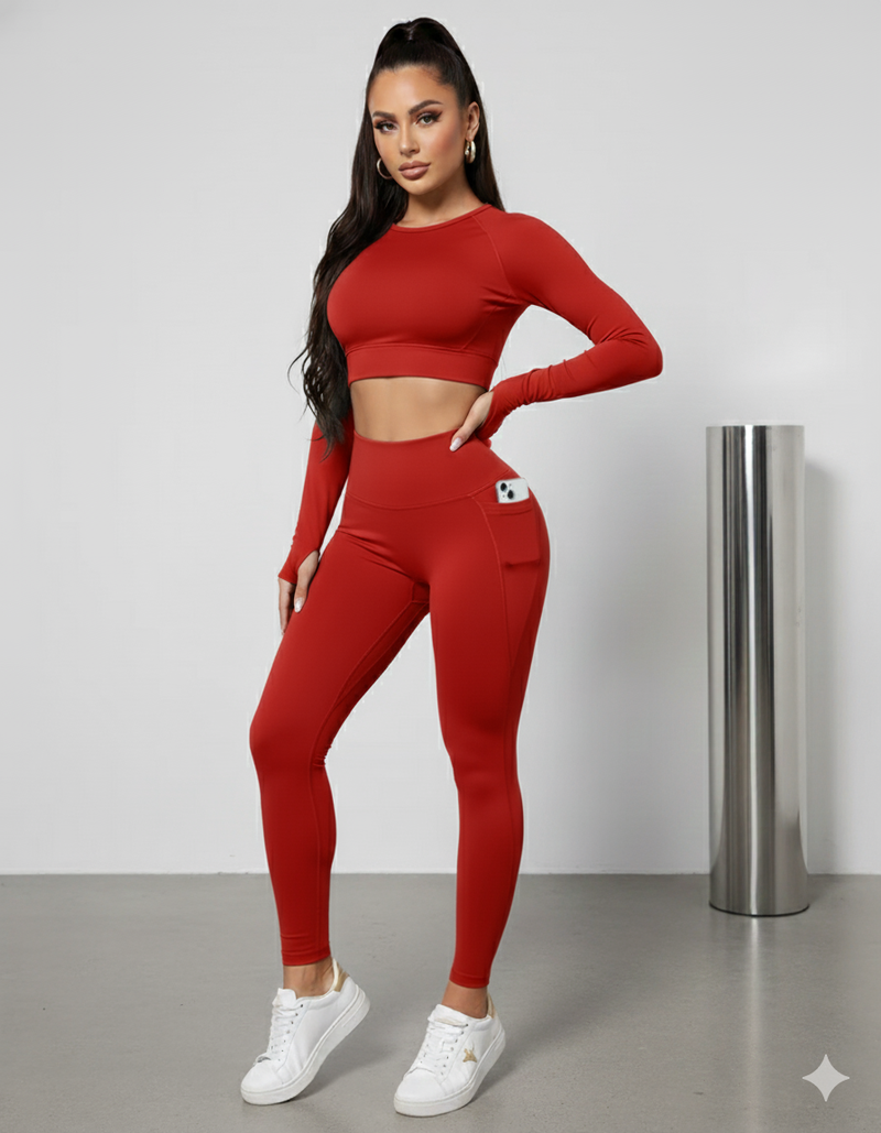 Legging Feminina Cintura Alta com Bolsos