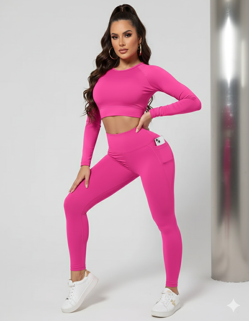 Legging Feminina Cintura Alta com Bolsos
