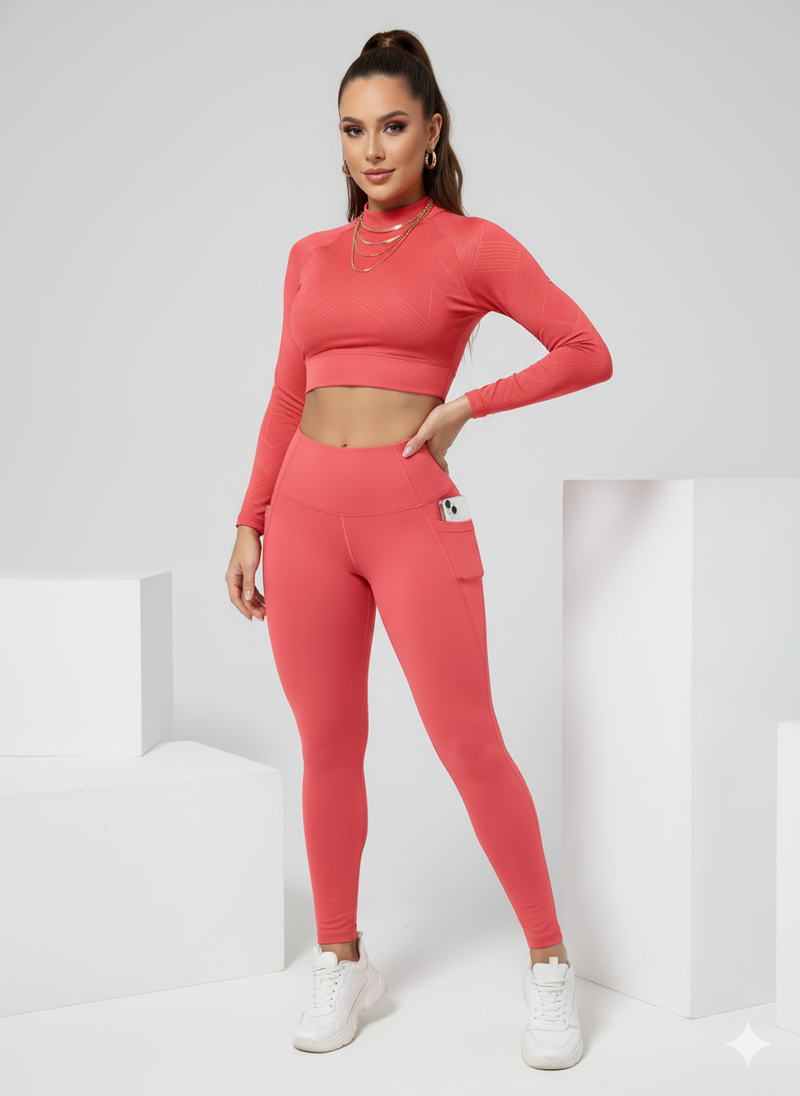 Legging Feminina Cintura Alta com Bolsos