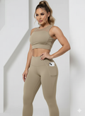 Legging Feminina Cintura Alta com Bolsos